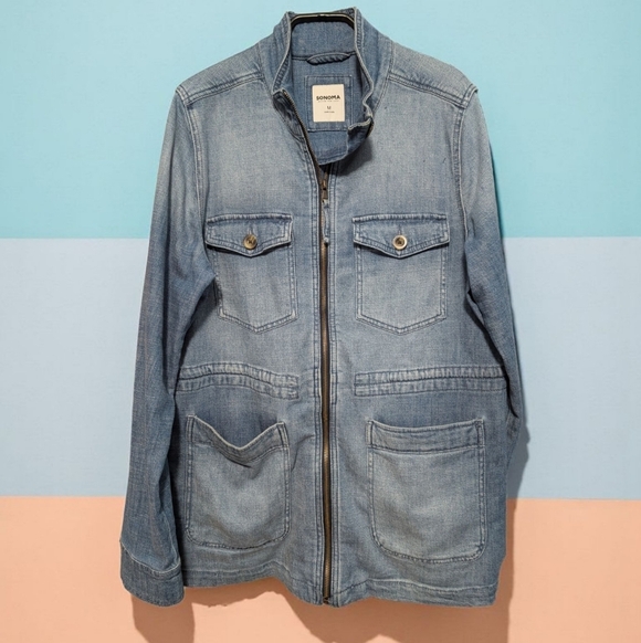 Sonoma Goods For Life Utility Denim Women's Jacket (EUC) - Picture 10 of 13